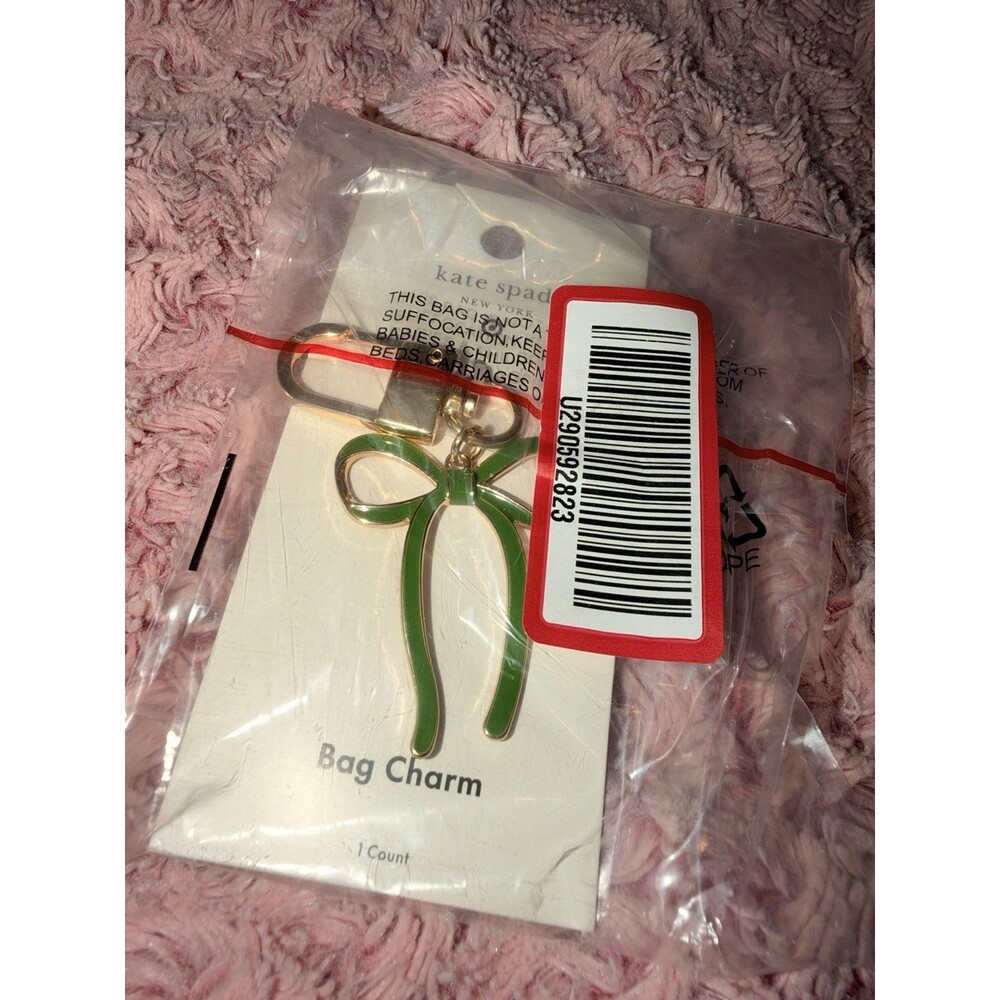 Kate Spade New York x Target Green Bow Bag Charm Keychain Clip